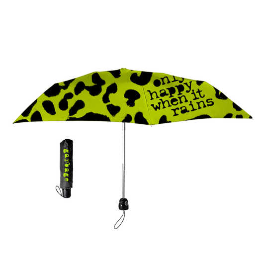 Only Happy When It Rains Leopard Umbrella